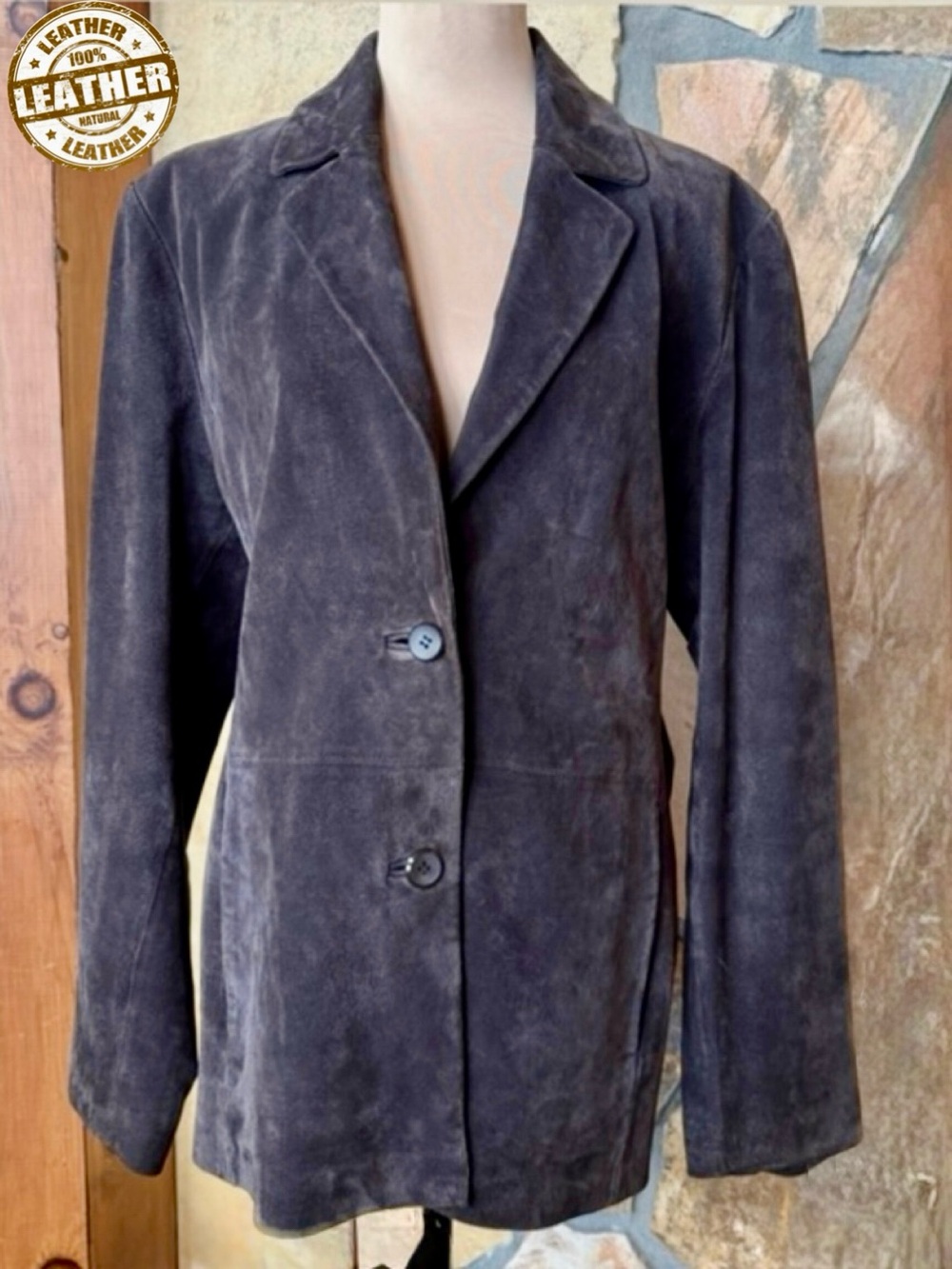 Siena Leather Women's Jacket Dark Brown Suede Pockets Lined (16)